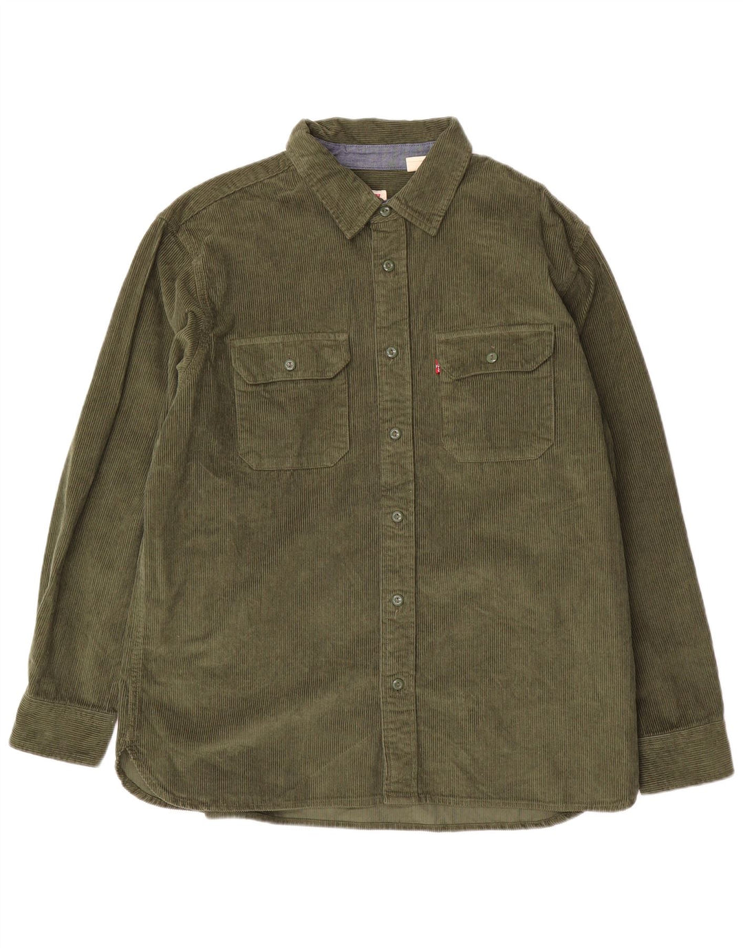 Levi's Herren Relaxed Corduroy Shirt Large Grün Baumwolle