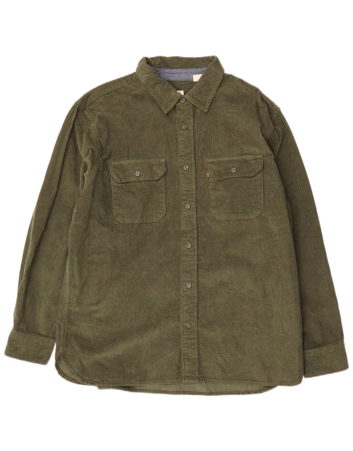 Levi's Herren Relaxed Corduroy Shirt Large Grün Baumwolle