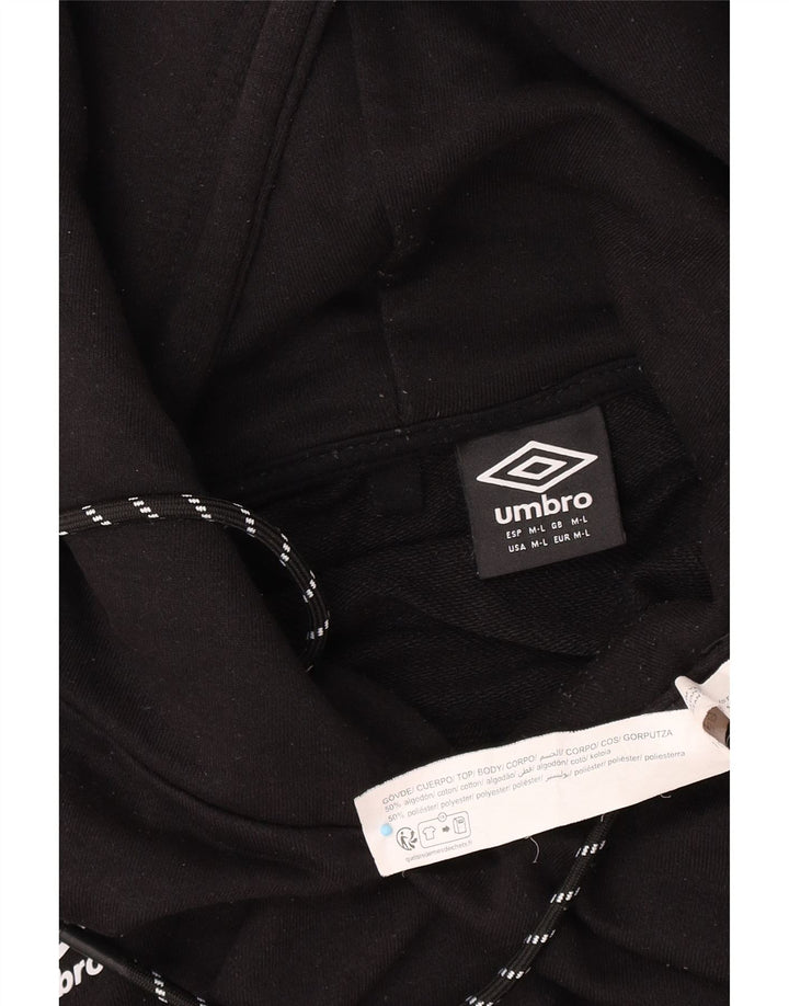 Umbro Herren-Hoodie-Pullover aus mittelschwarzer Baumwolle