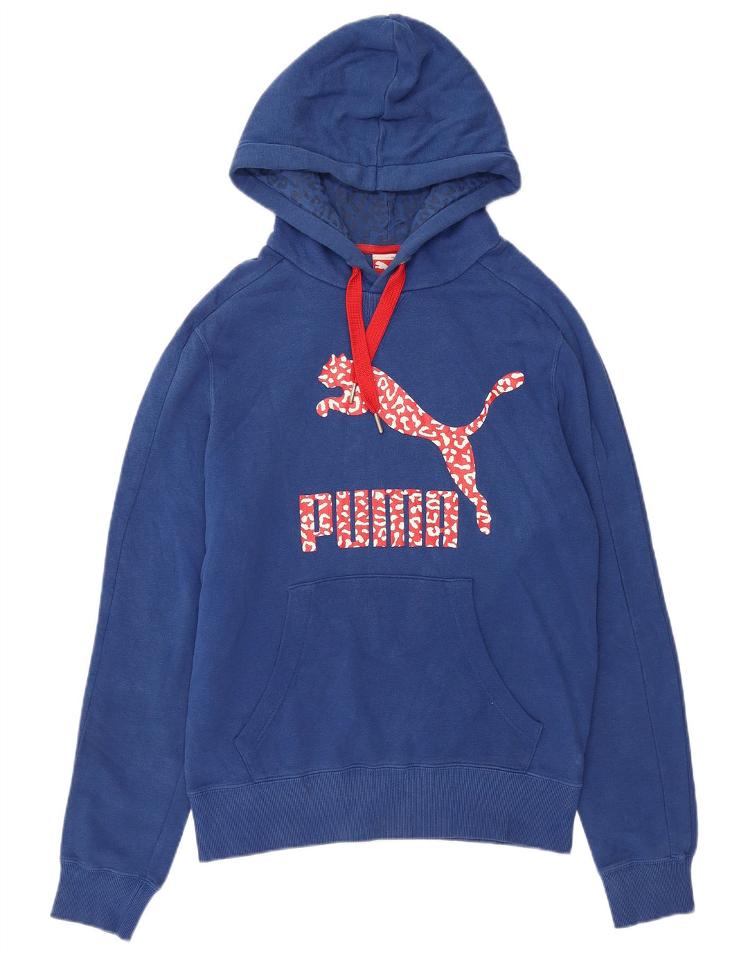 PUMA Mens Graphic Hoodie Jumper Small Blue