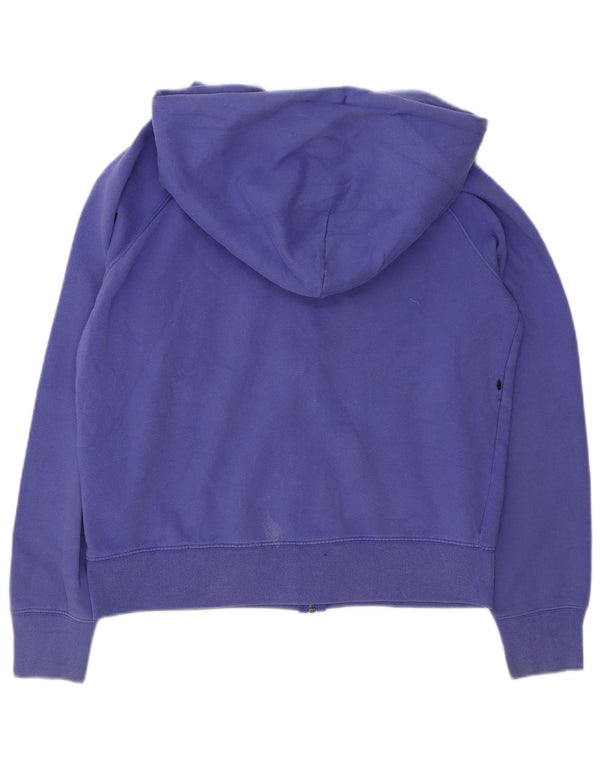 Gap Womens Graphic Zip Hoodie Sweater UK 16 Large Lila Baumwolle