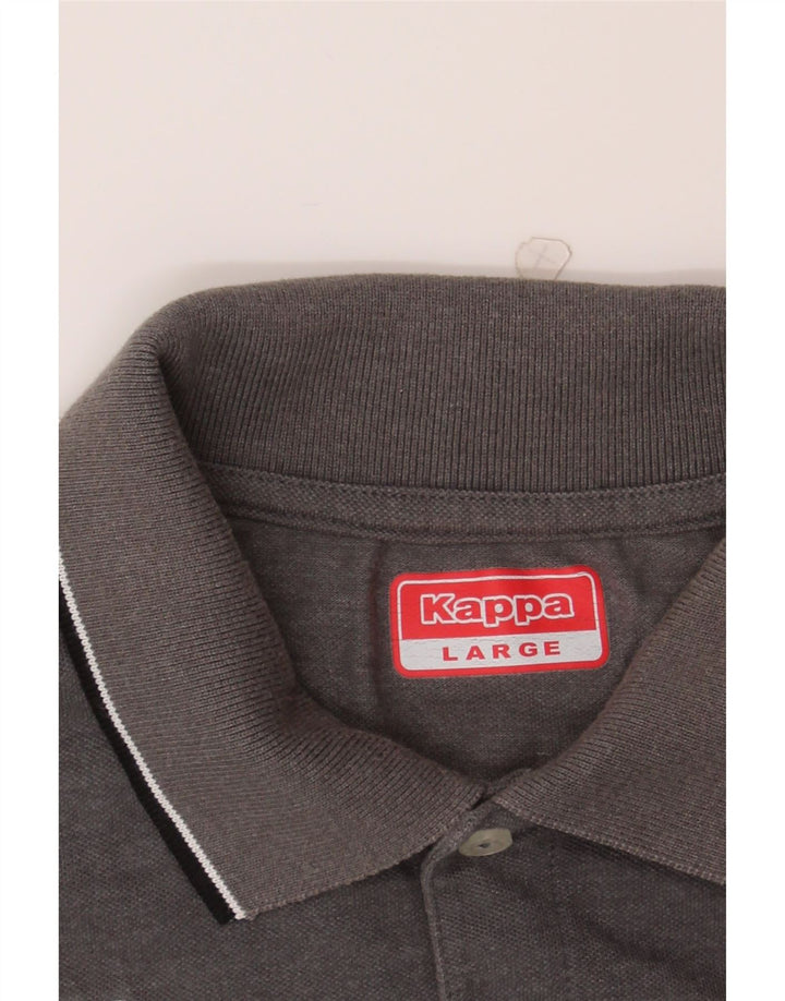 KAPPA Mens Polo Shirt Large Grey Vintage Kappa and Second-Hand Kappa from Messina Hembry 