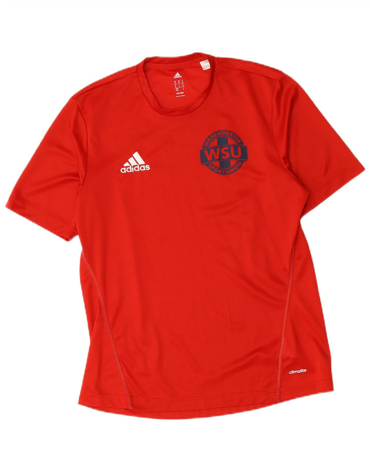 Adidas Herren Warendorfer Sportuninon Graphic T-Shirt Top Medium Rot