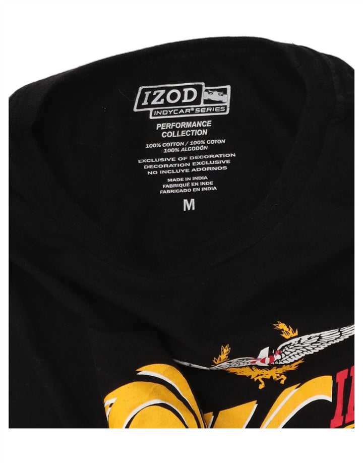 IZOD Mens Graphic T-Shirt Top Medium Black Cotton Vintage Izod and Second-Hand Izod from Messina Hembry 