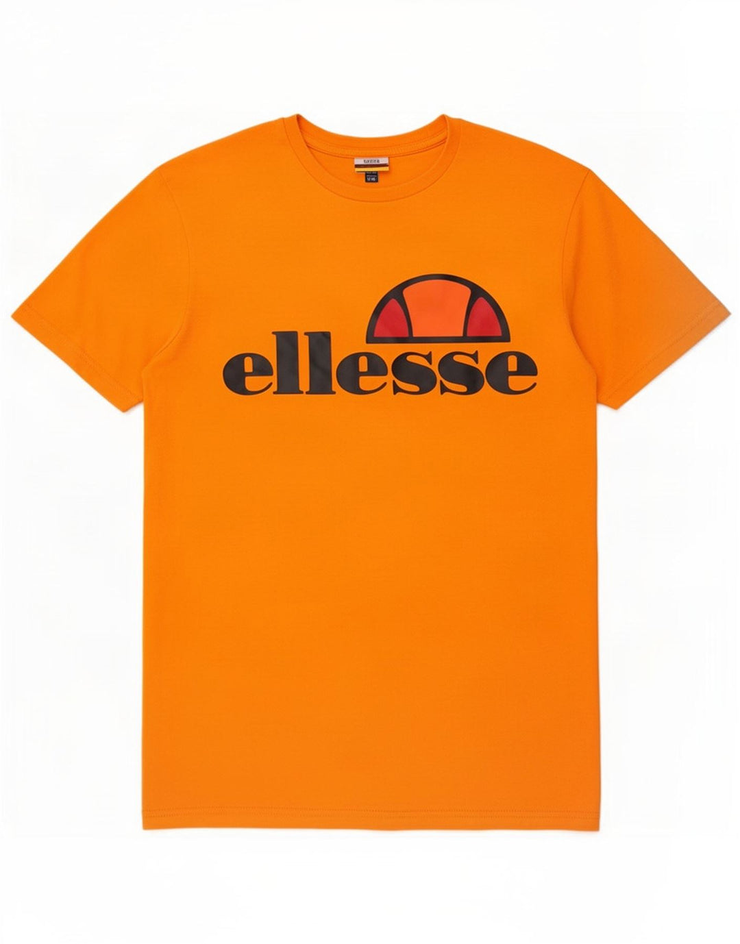 Ellesse Herren Grafik-T-Shirt-Oberteil aus mitteloranger Baumwolle