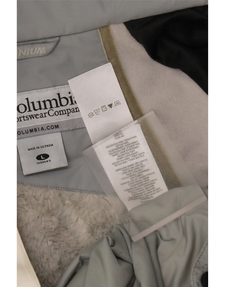COLUMBIA Damen Titanium Windjacke UK 16 Large Weiß Farbblock