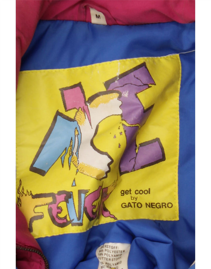 FEVER Herren-Anorakjacke UK 38 Mittelblaues Colourblock-Polyester