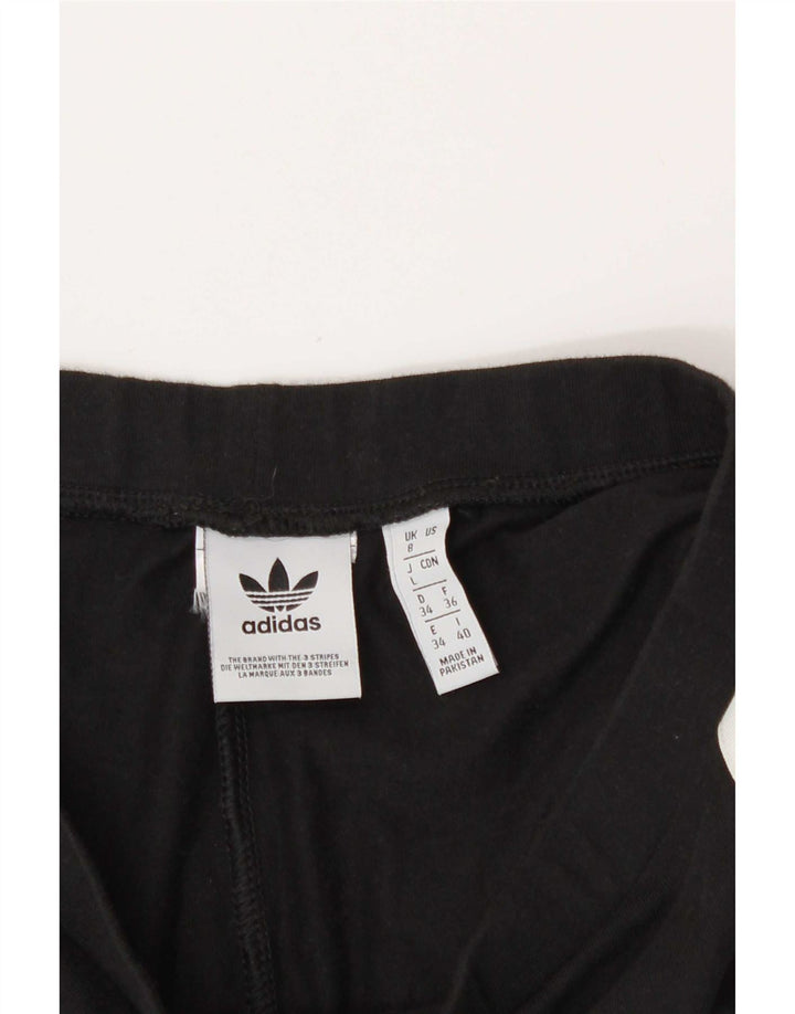 Adidas Damen Leggings UK 8 Small Schwarz
