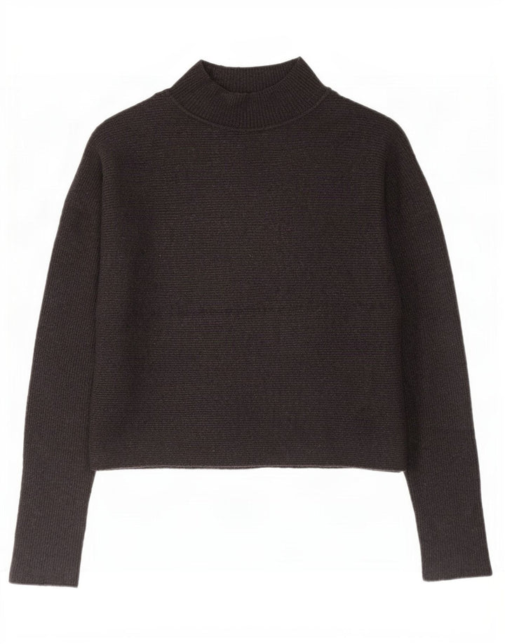 Zara Damen Crop Oversized Rollkragenpullover Pullover UK 10 Small Grau