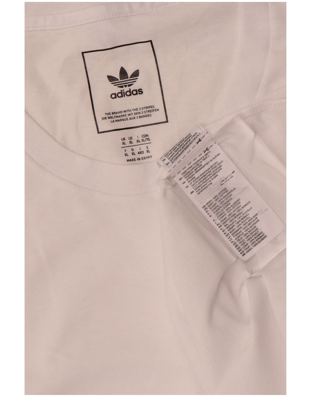 Adidas Herren T-Shirt Top XL Weiß Baumwolle