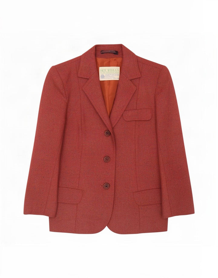 Jimmy Hourihan Damen-Blazerjacke mit 3 Knöpfen, Gr. 8, klein, rot gefleckt