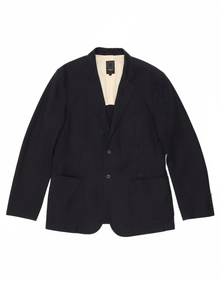 G-STAR Mens 2 Button Blazer Jacket IT 54 2XL Navy Blue