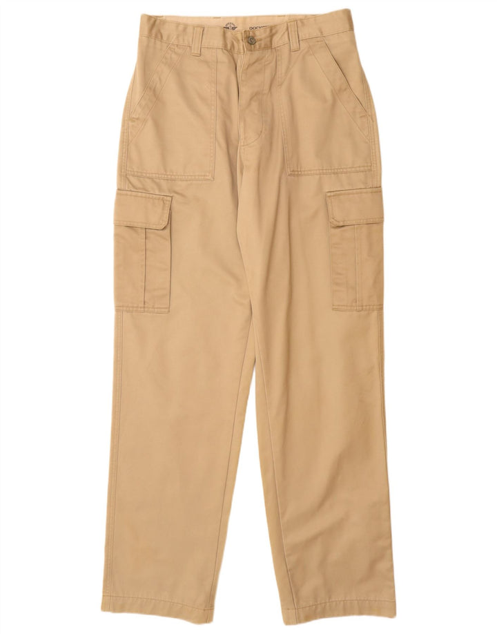 Dockers Herren gerade Cargohose W33 L34 Beige Baumwolle