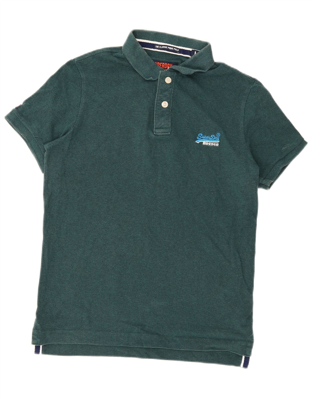 Superdry Herren-Poloshirt, große grüne Baumwolle