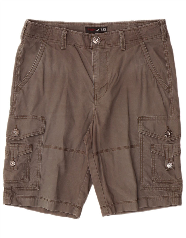 Guess Herren Cargoshorts W32 mittelgraue Baumwolle