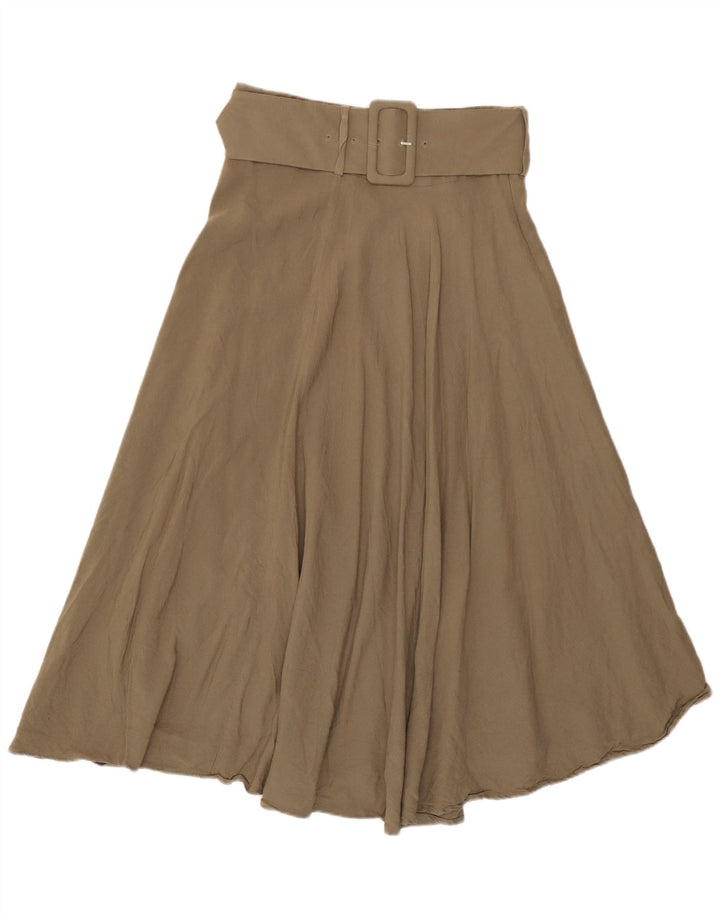 Zara Damen ausgestellter Rock Medium W28 Khaki
