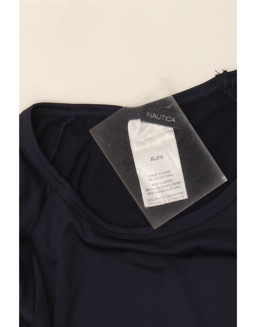 Nautica Womens Graphic Top Langarm UK 18 XL Marineblau Polyester
