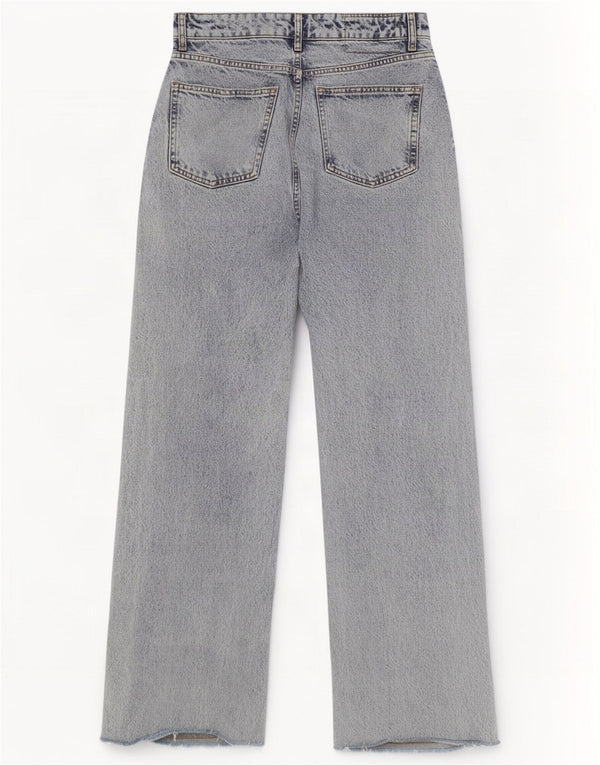 Zara Damen High Waist Loose Jeans EU 38 Small W28 L33 Blau