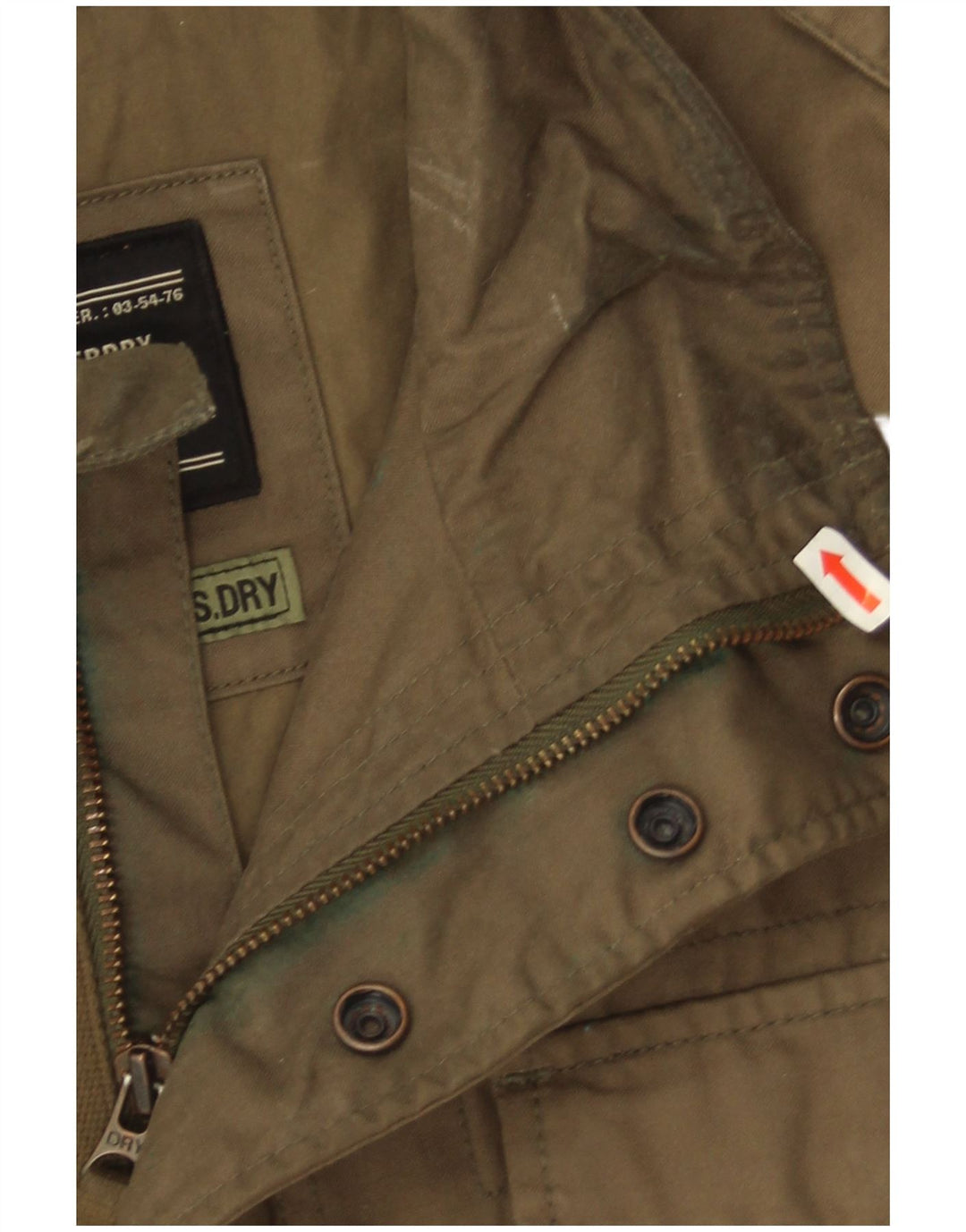 Superdry Herren Militärjacke UK 40 Large Khaki Baumwolle