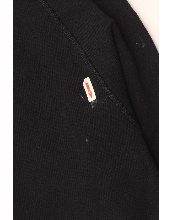 Diesel Herren Grafik-Sweatshirt-Pullover aus mittelschwarzer Baumwolle