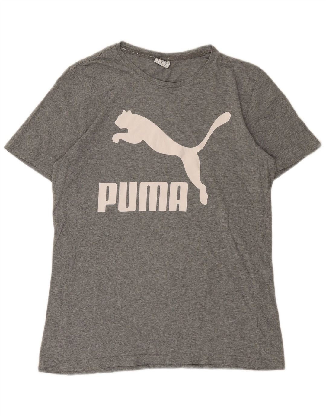 Puma Herren Grafik-T-Shirt-Oberteil Mittelgrau meliert