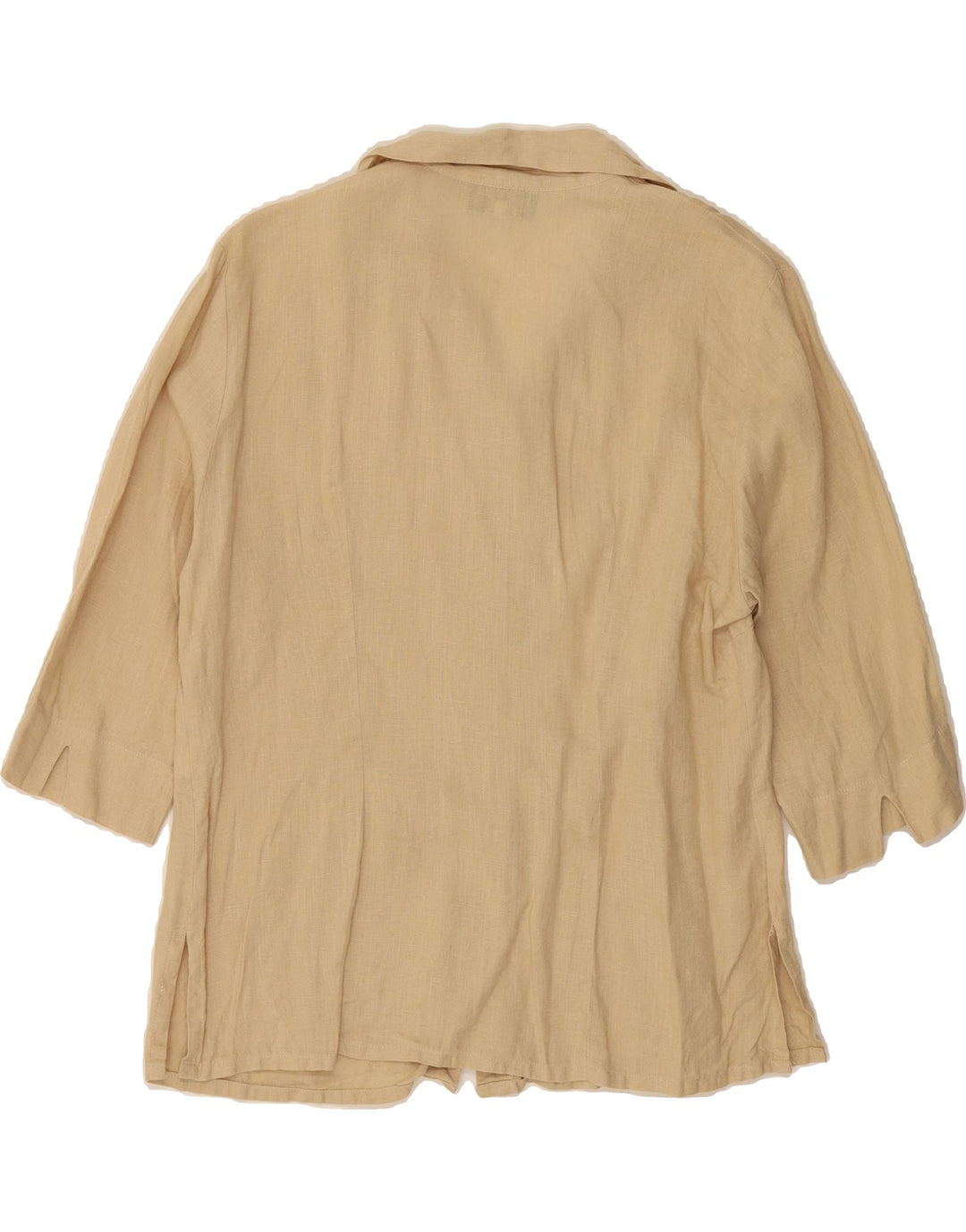 VINTAGE Womens 3/4 Sleeve Shirt IT 50 XL Beige Vintage Vintage and Second-Hand Vintage from Messina Hembry 