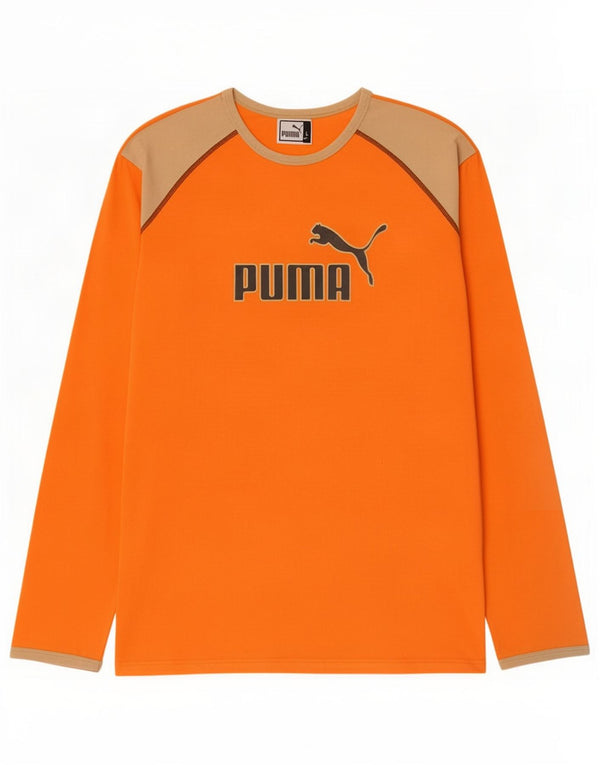 Puma Jungen Graphic Top Langarm 15–16 Jahre Large Orange Colourblock
