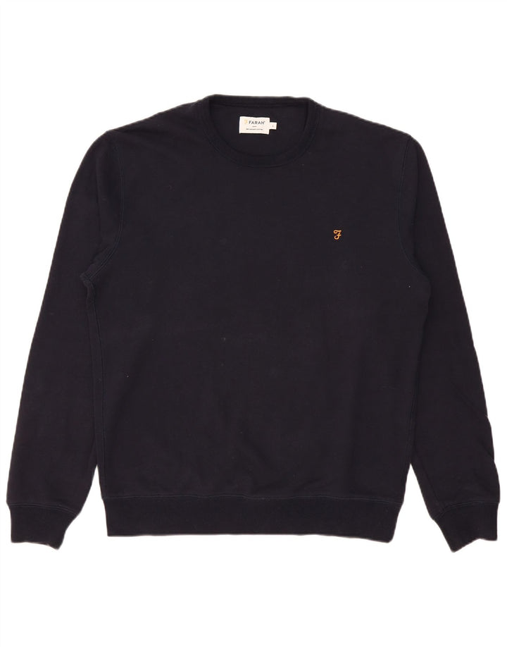 Farah Herren-Sweatshirt-Pullover, groß, marineblau, Baumwolle