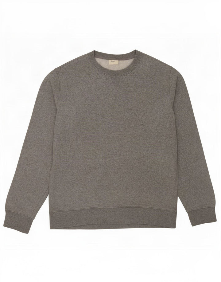 Marks & Spencer Herren-Sweatshirt-Pullover, große grau gefleckte Baumwolle