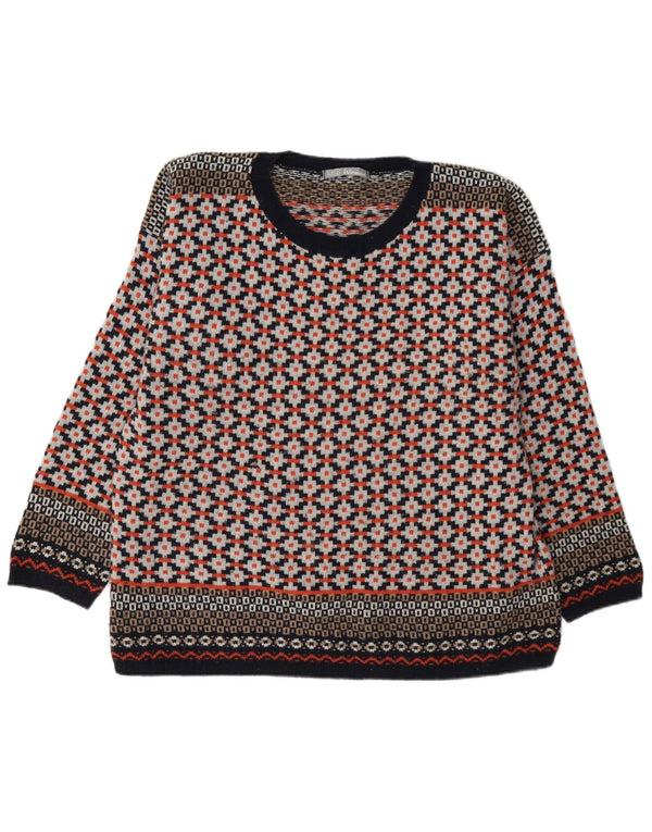 Marks & Spencer Damen-Pullover mit U-Boot-Ausschnitt, UK 20 2XL, rot, geometrisch