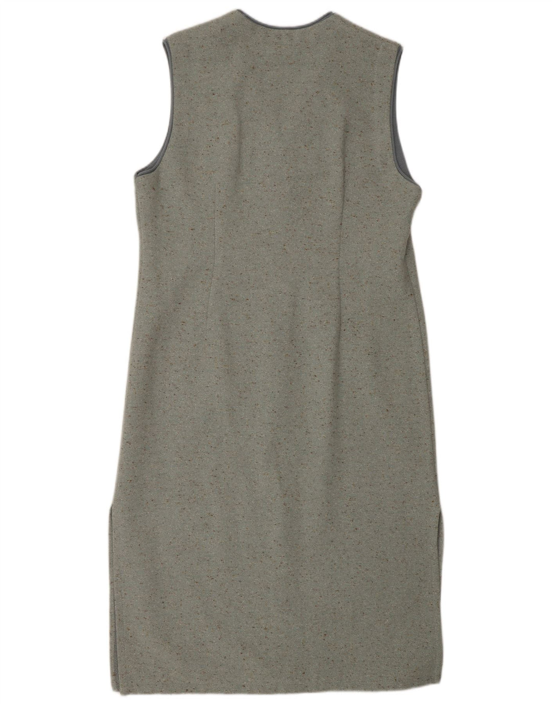 Tricot Chic Damen ärmelloses Maxikleid UK 14 Mittelgrau meliert