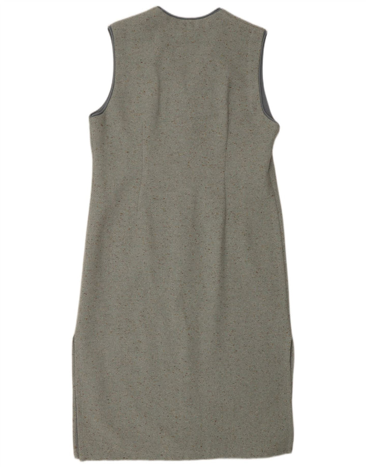 Tricot Chic Damen ärmelloses Maxikleid UK 14 Mittelgrau meliert