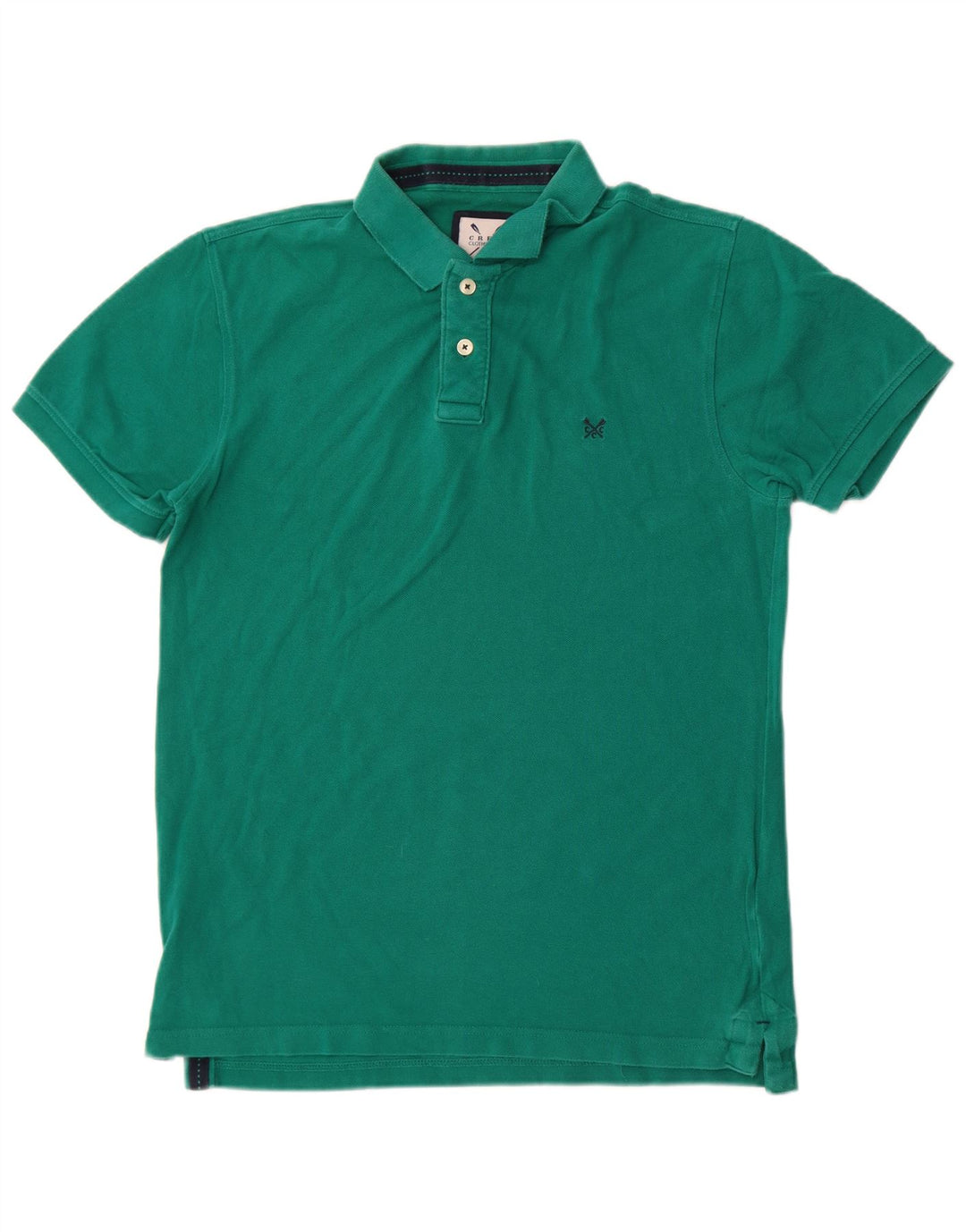 Crew Clothing Herren-Poloshirt aus mittelgrüner Baumwolle