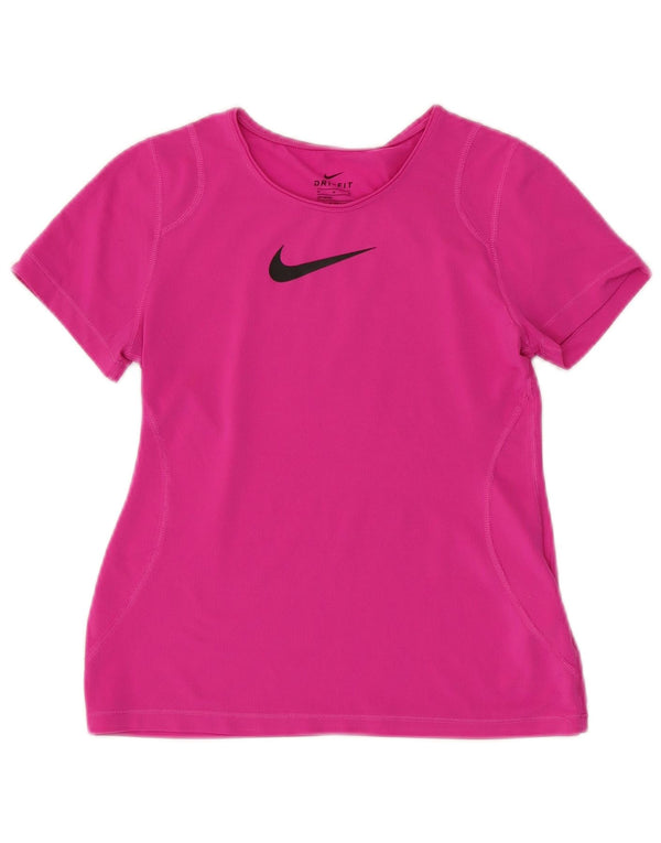Nike Dri Fit Grafik-T-Shirt für Mädchen, 10–11 Jahre, mittelrosa, Polyester