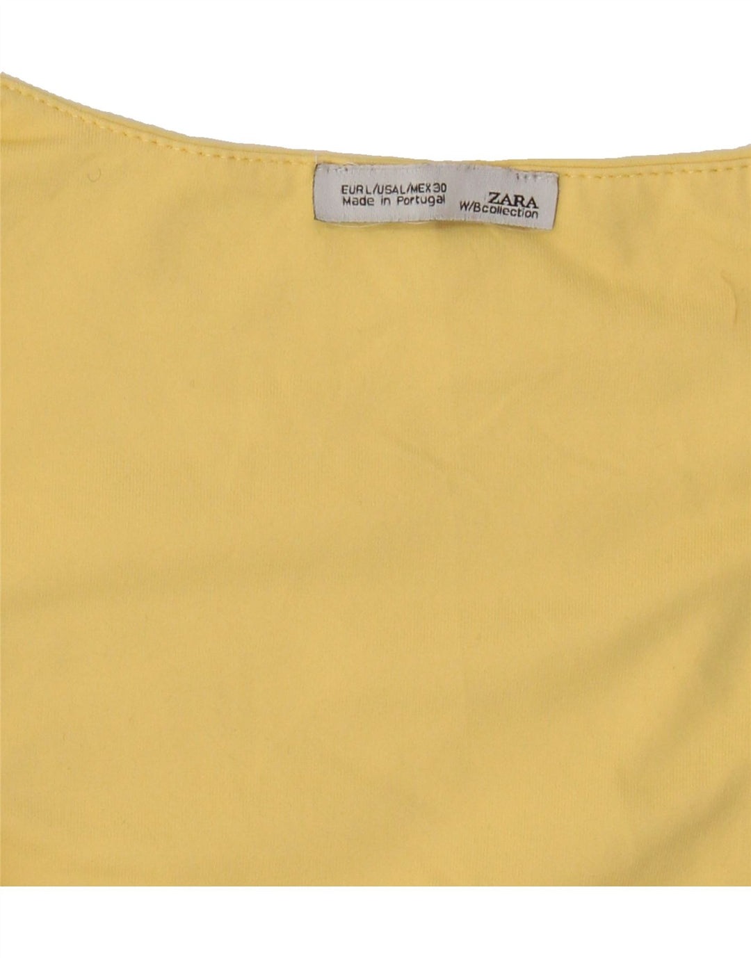 ZARA Womens Vest Top UK 14 Large Yellow Vintage Zara and Second-Hand Zara from Messina Hembry 