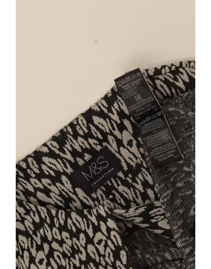 Marks & Spencer Offene Damen-Blazerjacke, Größe S, Größe S, Schwarz, Animal-Print