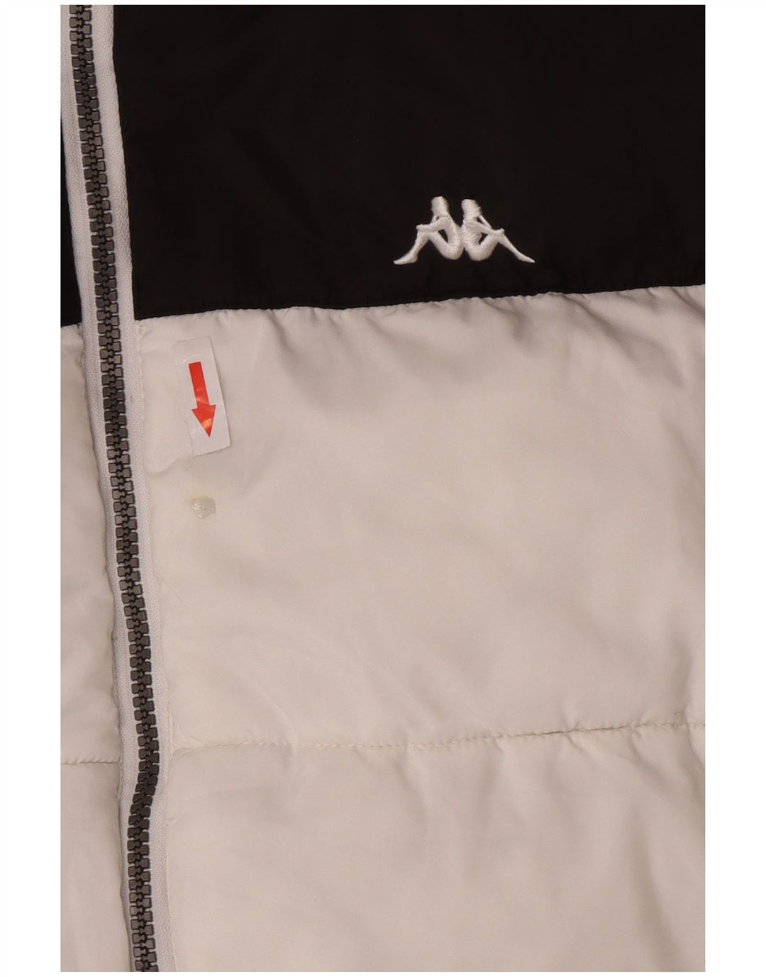 Kappa Herren Wattierte Jacke UK 40 Large Weiß Colourblock Polyester