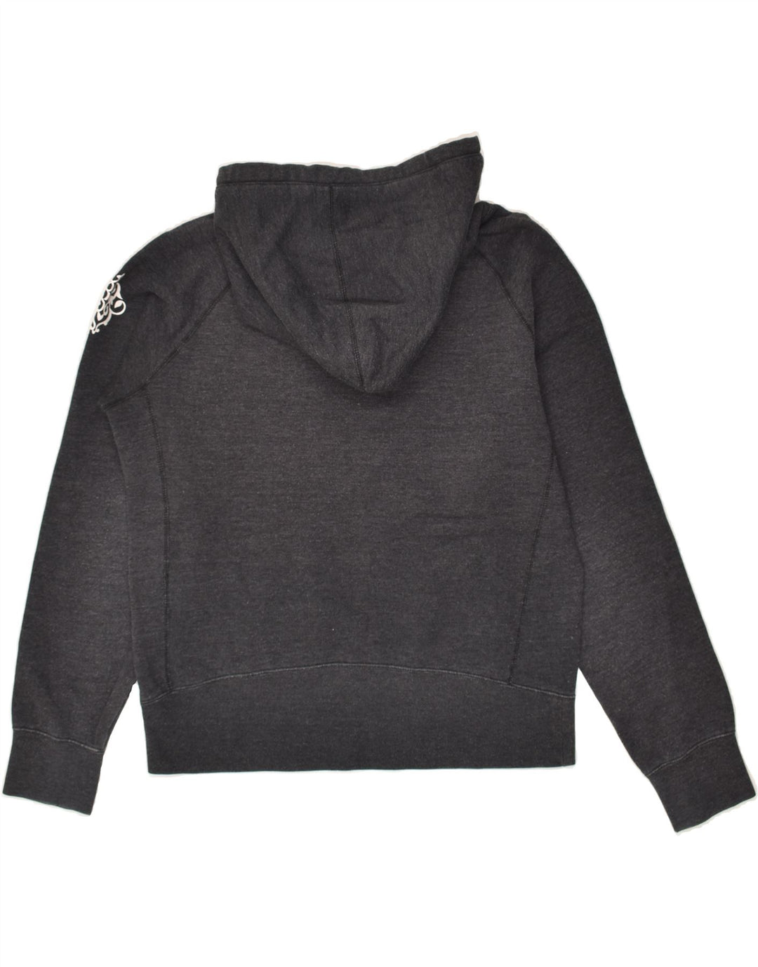 HURLEY Womens Graphic Hoodie Jumper UK 16 Large Grey Cotton | Vintage Hurley | Thrift | Second-Hand Hurley | Used Clothing | Messina Hembry 
