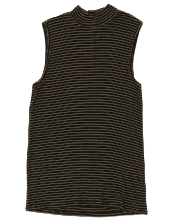 Gap Damen-Trägershirt UK 12 Mittelschwarz gestreift aus Modal