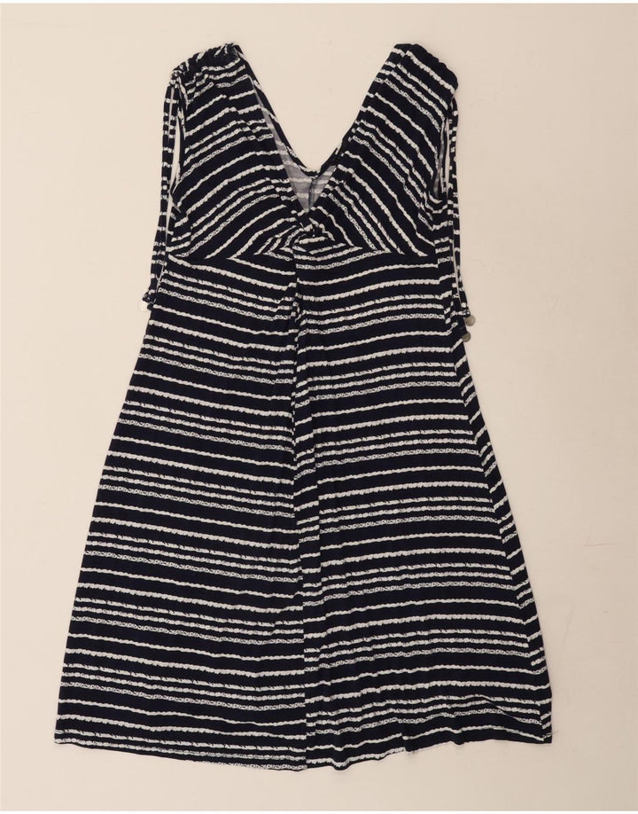 Marks & Spencer Damen-A-Linien-Kleid, Größe S, Marineblau, gestreift, UK 10