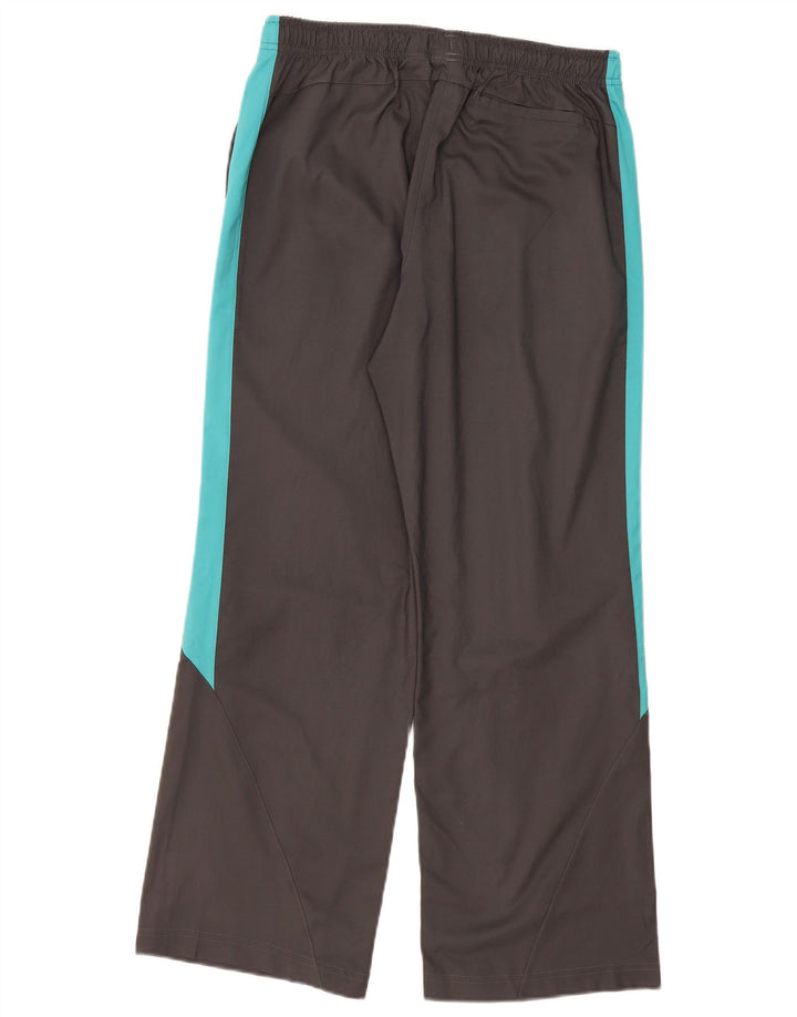 Reebok Damen-Trainingshose UK 12 Mittelgraues Colourblock-Polyester