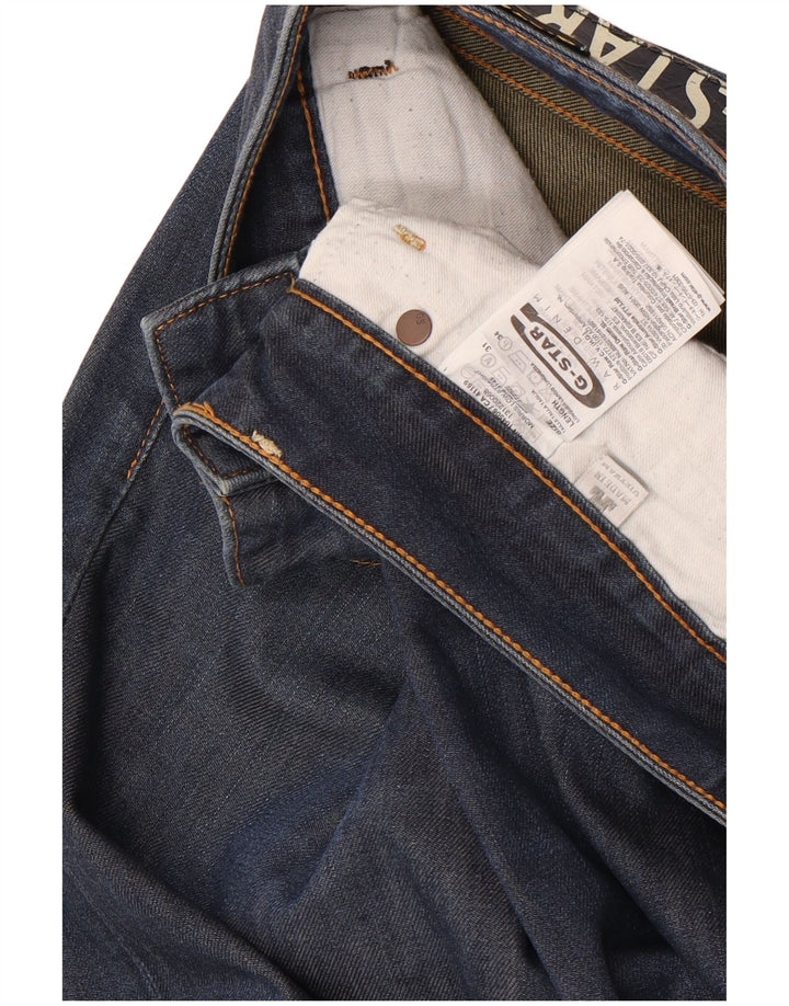 G-Star Herren Straight Jeans W31 L34 Marineblaue Baumwolle