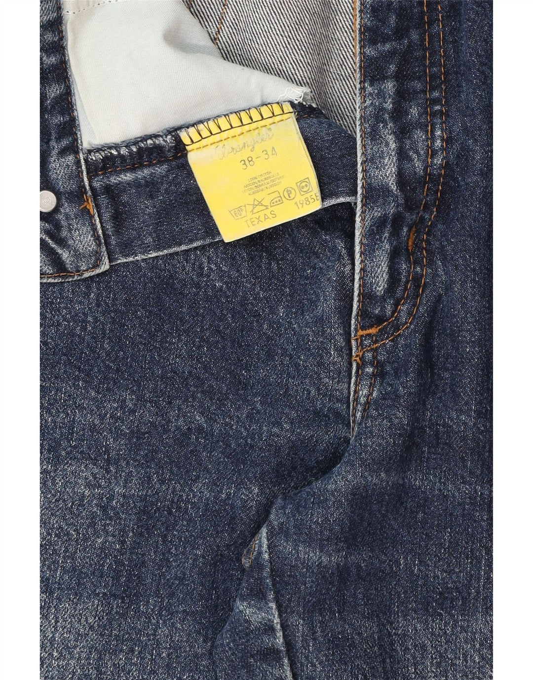 Wrangler Herren Texas Straight Jeans W38 L34 Blaue Baumwolle