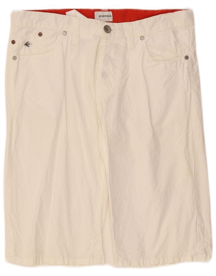 Energie Herren-Freizeitshorts, W34, groß, weiße Baumwolle