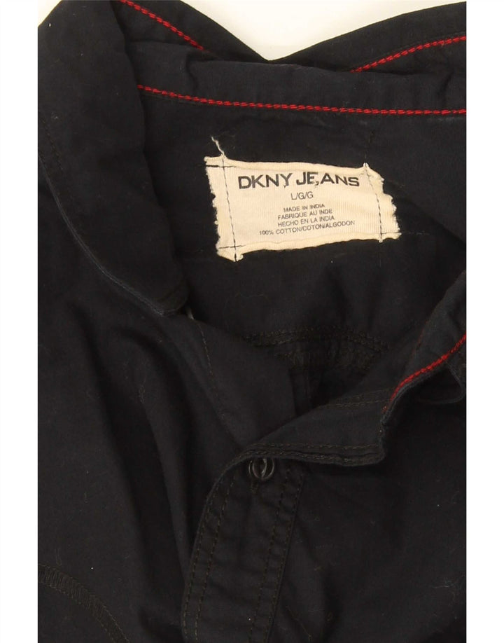 Dkny Herren-Grafikhemd, groß, aus schwarzer Baumwolle