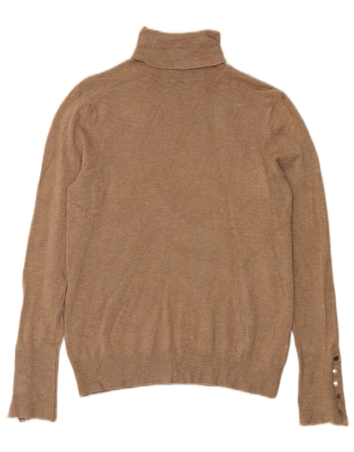 Rollkragenpullover für Damen von Zara, Gr. 12, mittelbeige Viskose