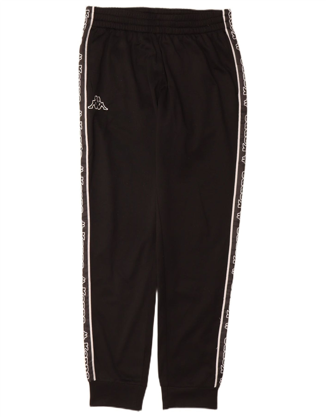 Kappa Herren Grafik-Trainingshose, Jogginghose, Größe S, Schwarz, Polyester