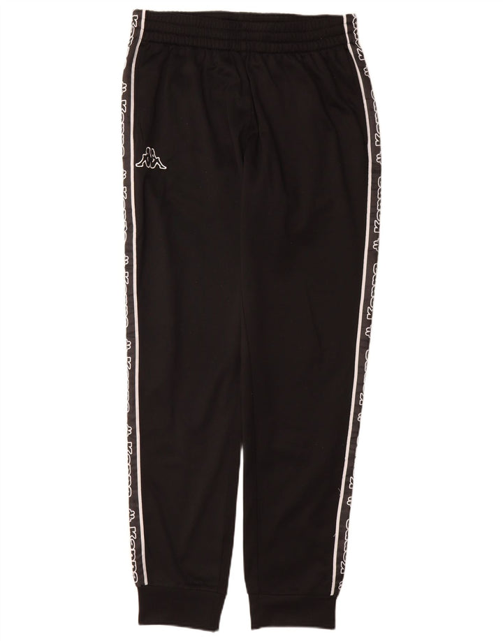 Kappa Herren Grafik-Trainingshose, Jogginghose, Größe S, Schwarz, Polyester