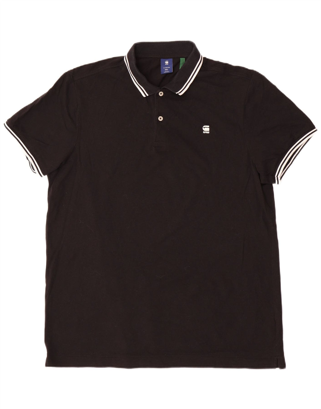 G-STAR Herren Poloshirt 2XL Schwarz Baumwolle