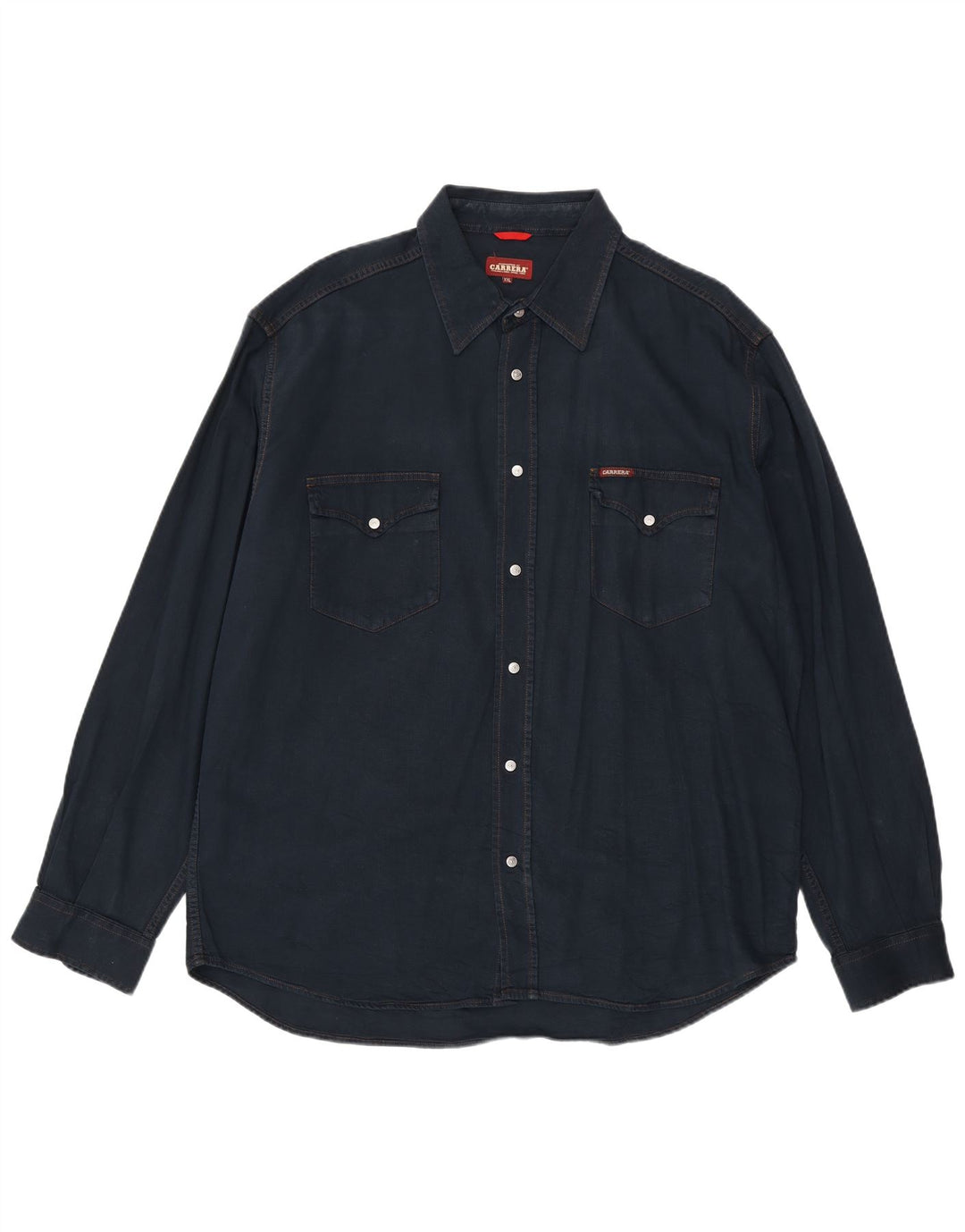 CARRERA Herren Jeanshemd 2XL Marineblau Baumwolle